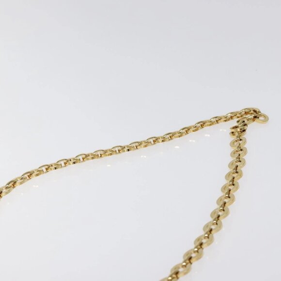 Salvatore Ferragamo Gancini Chain Shoulder Bag Leather Navy Gold Auth BD1060 - Picture 9 of 16